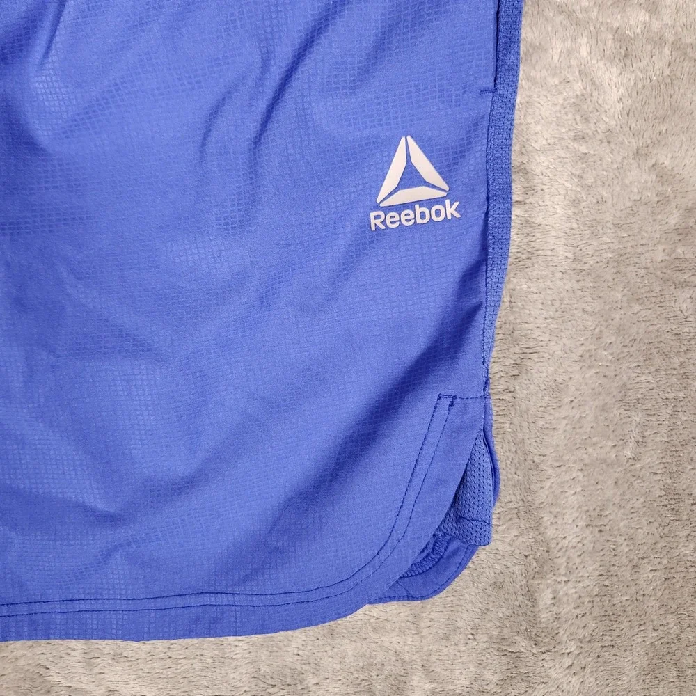 Reebok Athletic Shorts Mens 3XL Blue Excellent Ripstop Mesh Training Gym Workout